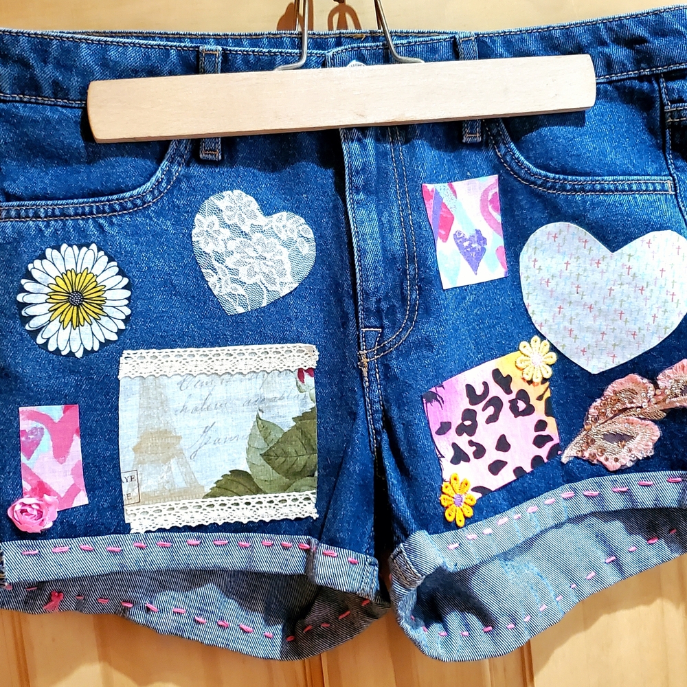 Embellished Denim Women Shorts
